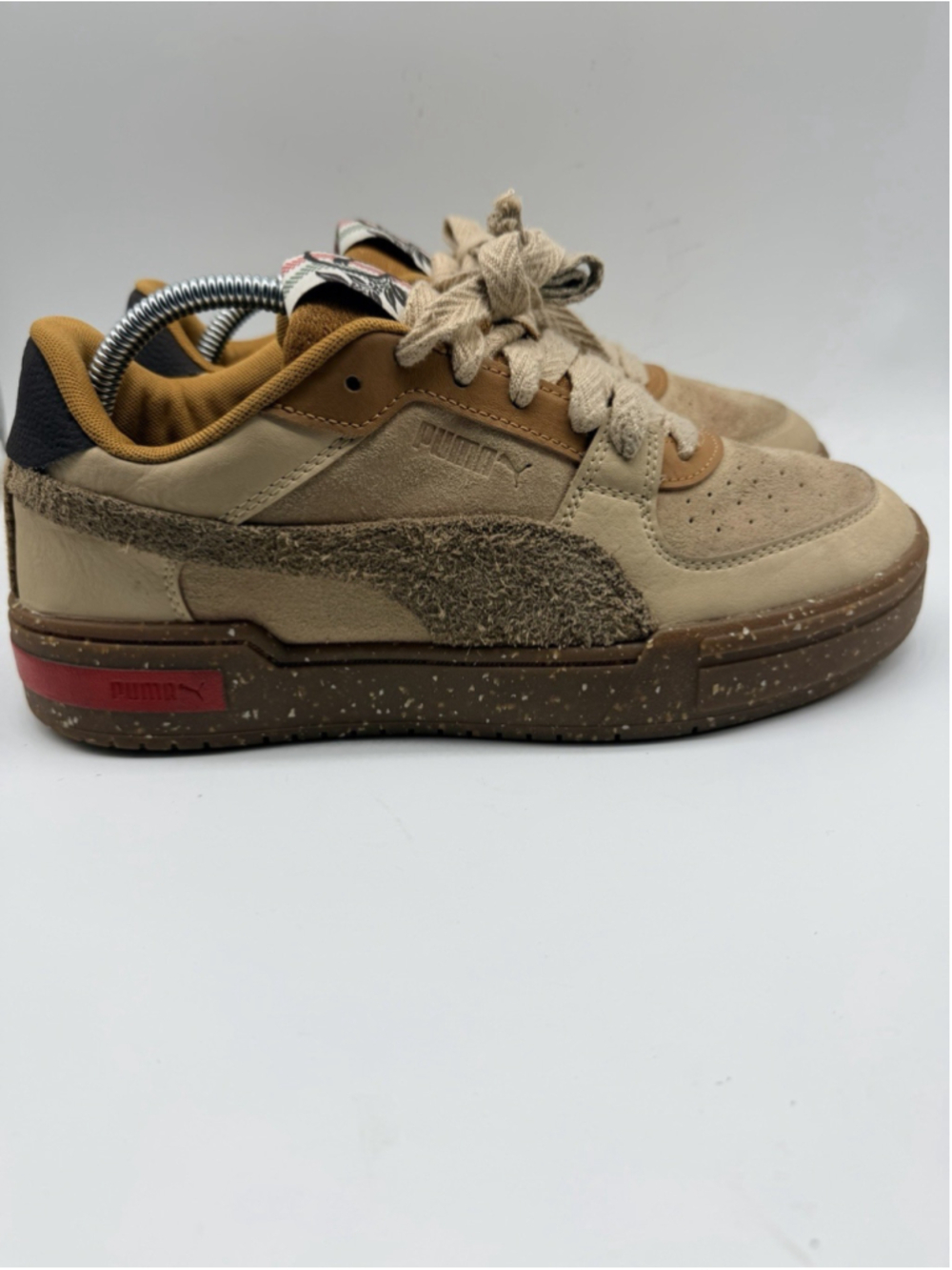 Puma Ca Pro Café Lace Up Mens Brown Sneakers Casual Shoes Suede US 9.5